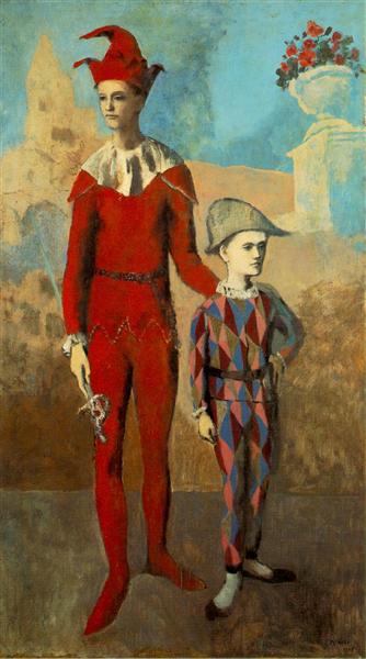 Pablo Picasso Oil Paintings Acrobat And Young Harlequin